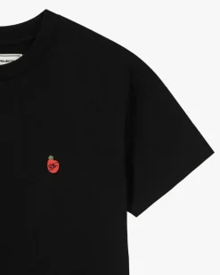 Apple Crew Slim Tee Black