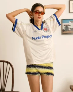 Basic Football Tee White