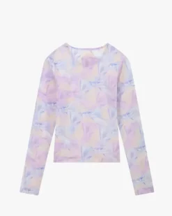 Bow Mesh Top Lilac