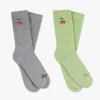 Calcetines Quote Verde/Gris 2Xpack