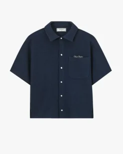 Camisa Marbella Waflle Azul Marino