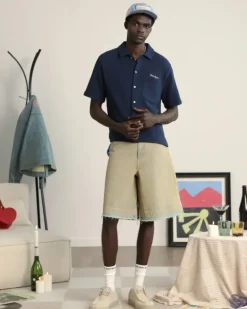 Camisa Marbella Waflle Azul Marino