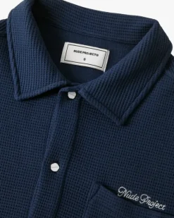 Camisa Marbella Waflle Azul Marino