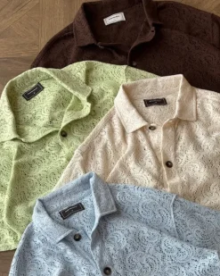 Camisa Romantica Azul Cielo