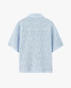 Camisa Romantica Azul Cielo