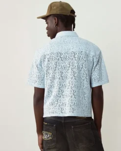 Camisa Romantica Azul Cielo