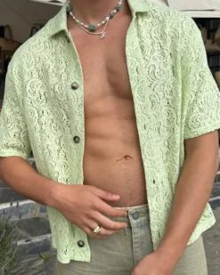 Camisa Romantica Verde