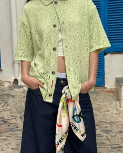 Camisa Romantica Verde