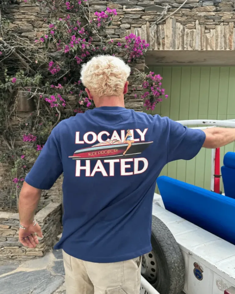 Camiseta Azul Marino Locally Hated