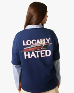 Camiseta Azul Marino Locally Hated