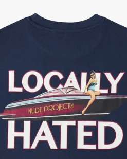 Camiseta Azul Marino Locally Hated