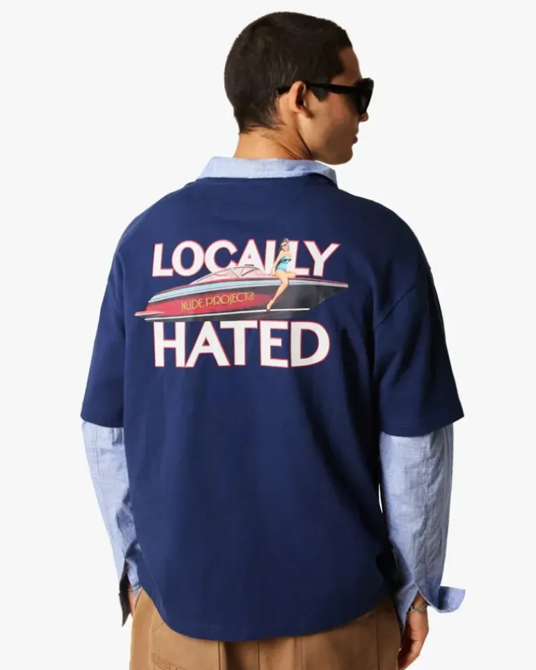 Camiseta Azul Marino Locally Hated