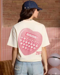 Camiseta Calculator Blanco Crema