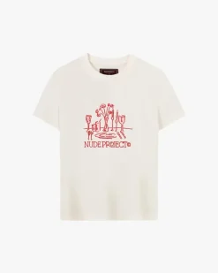 Camiseta Cena Blanco Crema