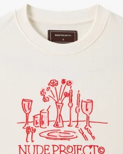 Camiseta Cena Blanco Crema