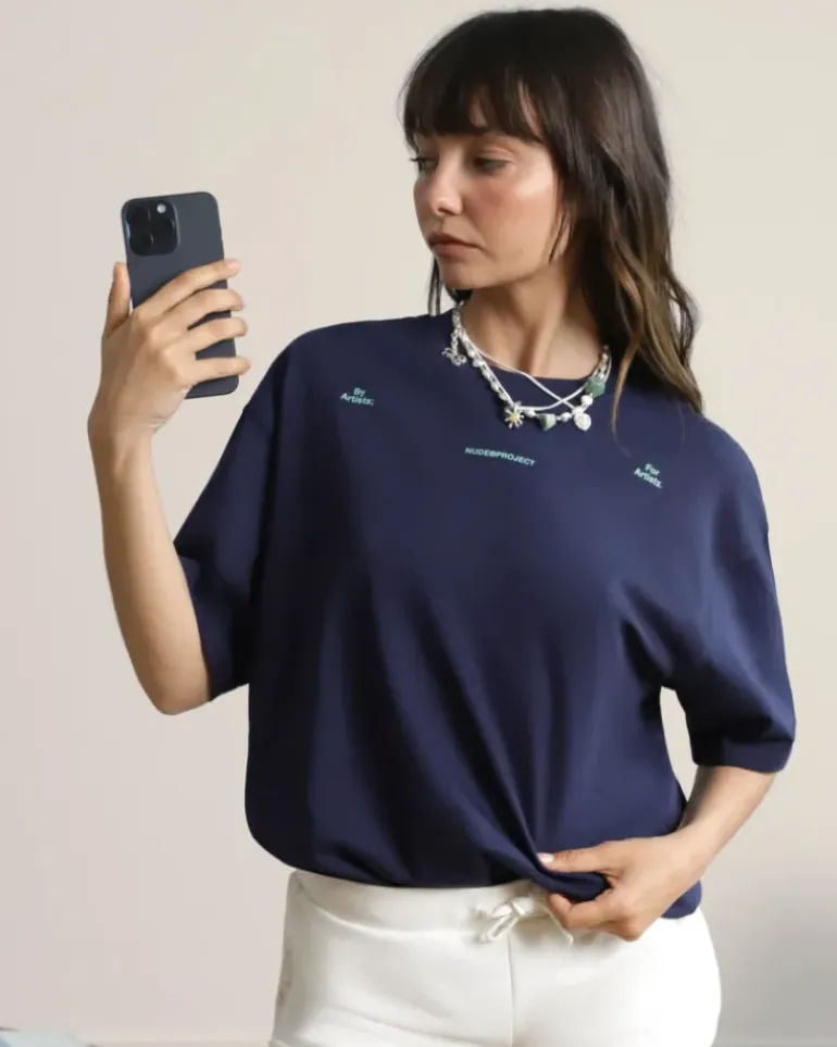 Camiseta Fine Art Azul Marino
