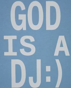 Camiseta God is a DJ Azul Cielo