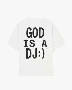 Camiseta God is a DJ Blanca