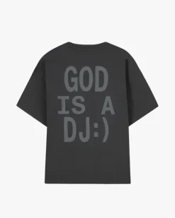 Camiseta God is a DJ Gris Oscuro
