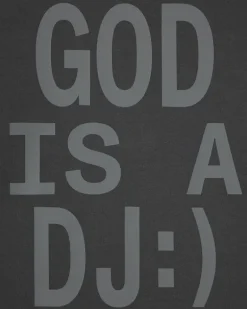 Camiseta God is a DJ Gris Oscuro