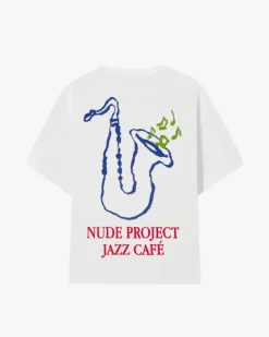 Camiseta Jazz Cafe Blanca