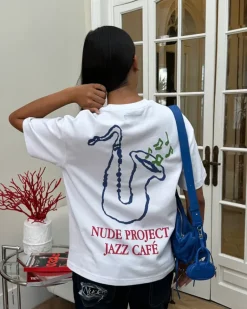 Camiseta Jazz Cafe Blanca