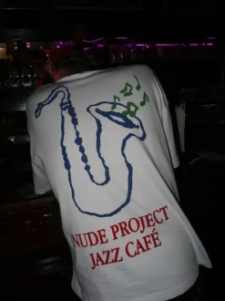 Camiseta Jazz Cafe Blanca