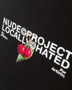 Camiseta Locally Hated Cherry Negra