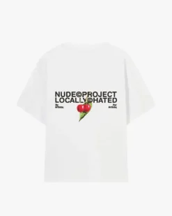 Camiseta Locally Hated Cherry Blanca