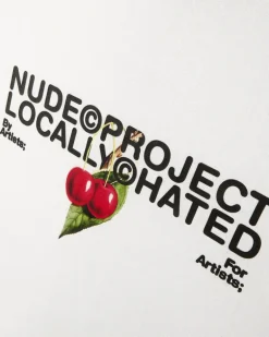 Camiseta Locally Hated Cherry Blanca