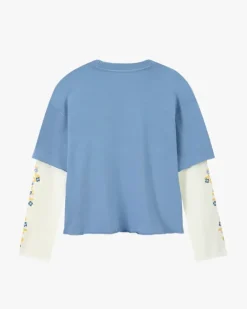 Camiseta Manga Larga Patty Waffle Azul