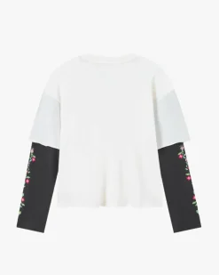 Camiseta Manga Larga Patty Waffle Blanca