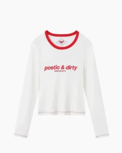 Camiseta Manga Larga Poetic Blanco Crema