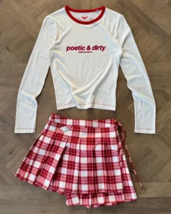 Camiseta Manga Larga Poetic Blanco Crema
