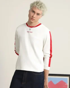 Camiseta Manga Larga Vintage Sports Blanca