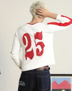Camiseta Manga Larga Vintage Sports Blanca