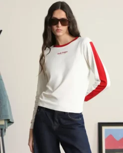 Camiseta Manga Larga Vintage Sports Blanca