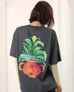 Camiseta Plant Gris Oscuro