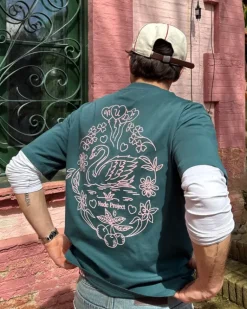 Camiseta Swan Garden Verde