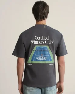 Camiseta Tennis Gris Oscuro