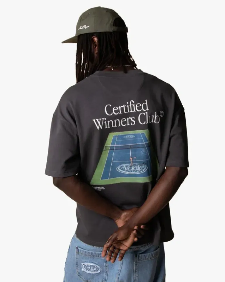 Camiseta Tennis Gris Oscuro