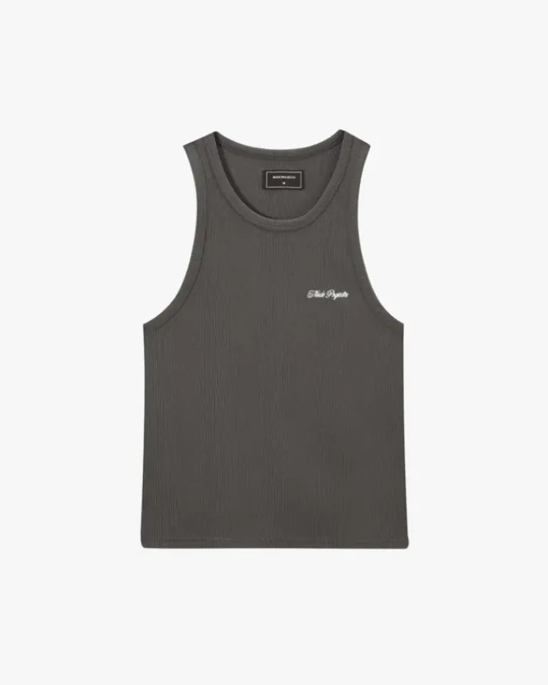 Camiseta Tirantes Ss24 Beige/Gris Oscuro