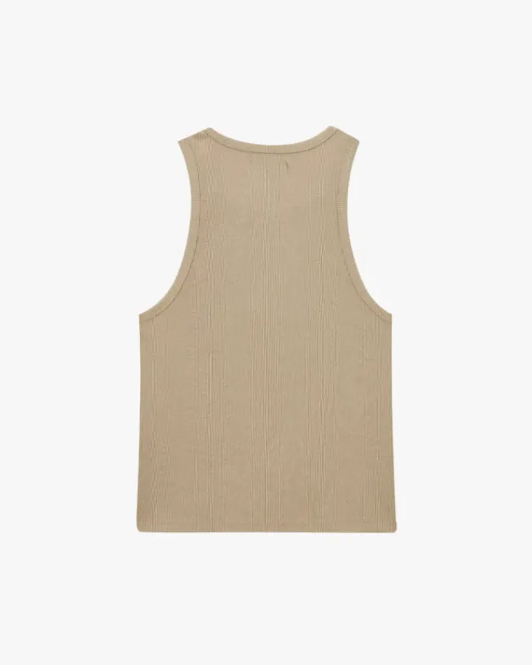 Camiseta Tirantes Ss24 Beige/Gris Oscuro