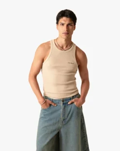 Camiseta Tirantes Ss24 Beige/Gris Oscuro