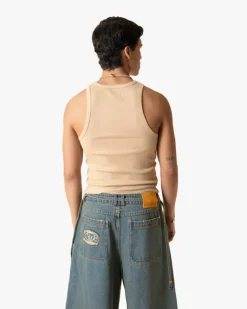 Camiseta Tirantes Ss24 Beige/Gris Oscuro