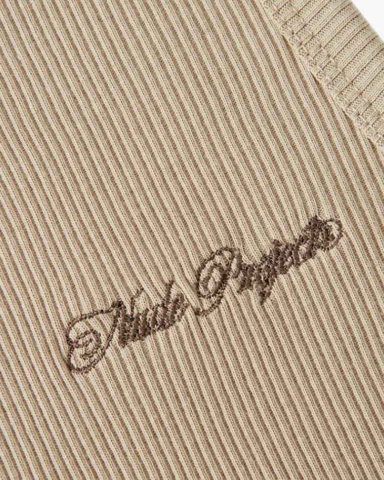 Camiseta Tirantes Ss24 Beige/Gris Oscuro