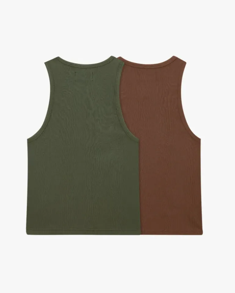 Camiseta Tirantes Ss24 Verde/Marrón