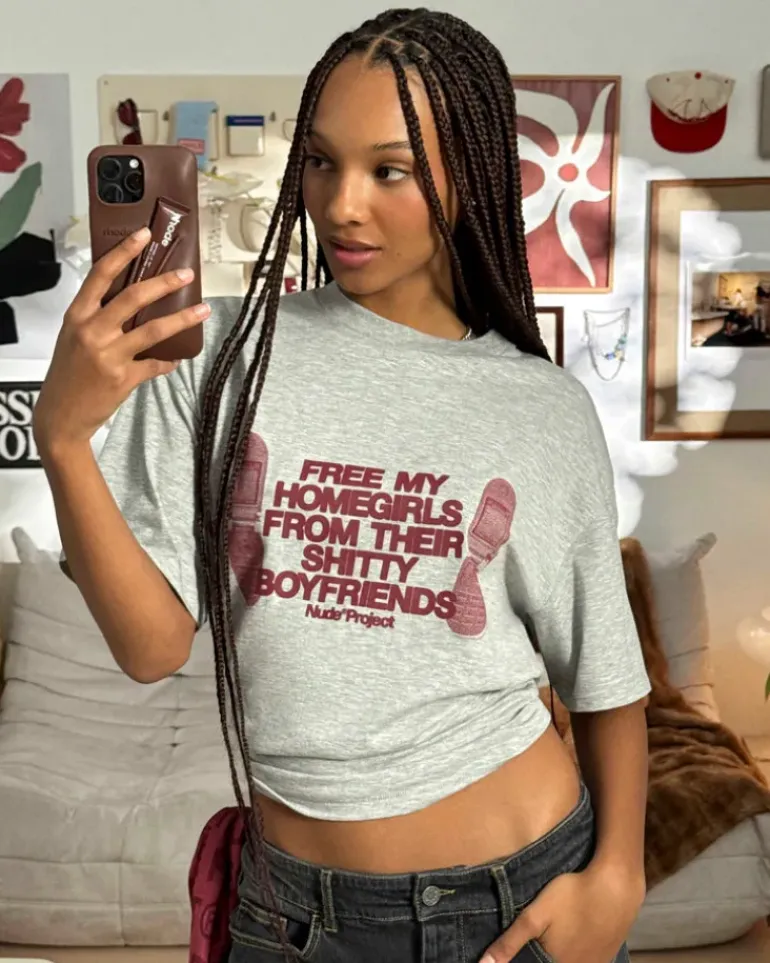 Camiseta Type Shit Gris