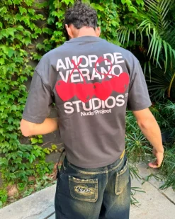 Camiseta Xoxo Gris Oscuro