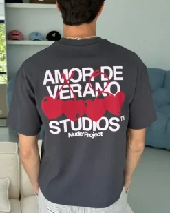 Camiseta Xoxo Gris Oscuro